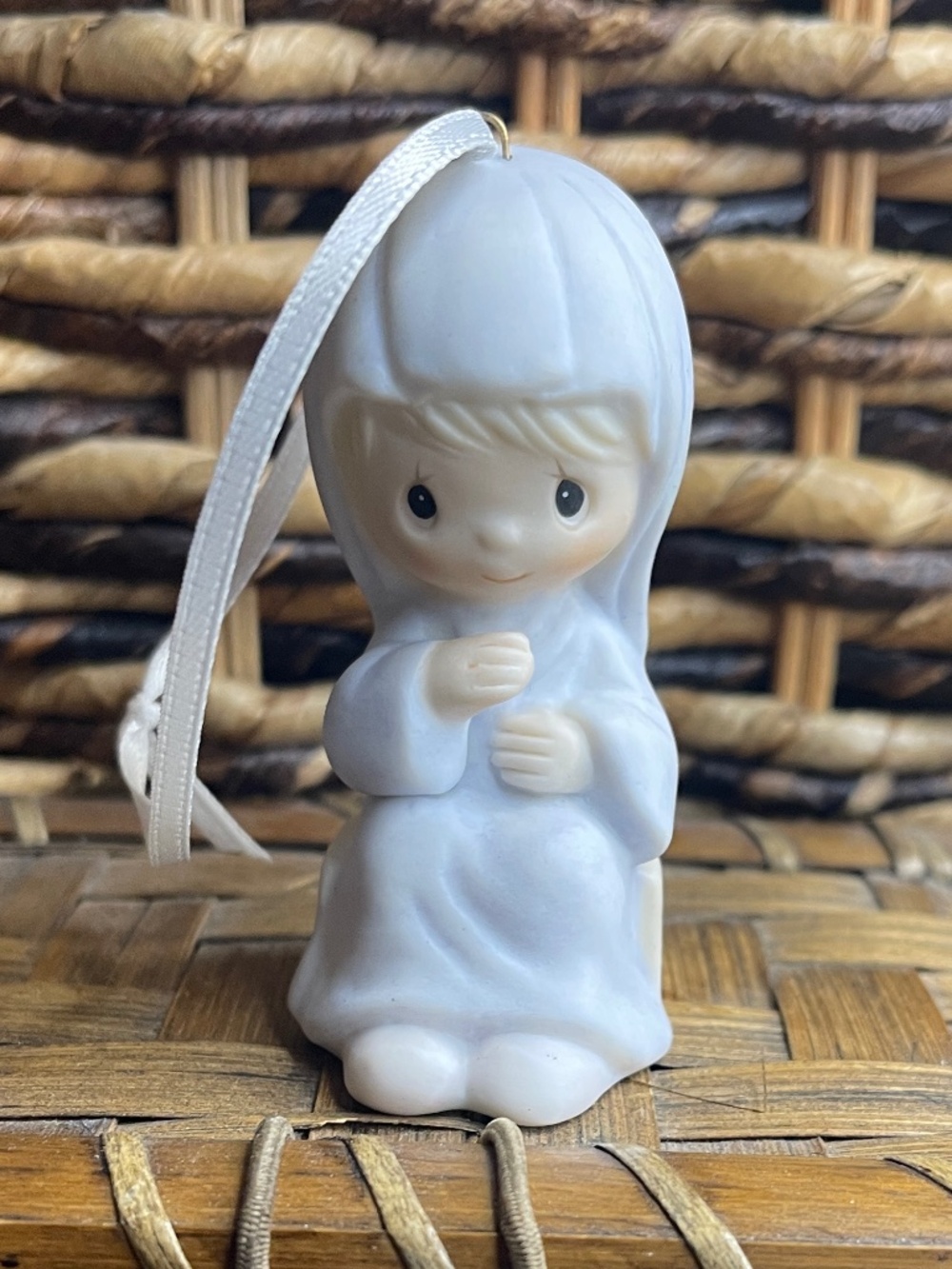 Vintage Precious Moments Christmas Ornament Mother Mary - Nativity 1980 2.5" H
